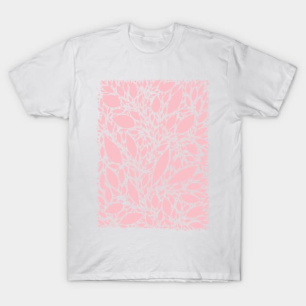 Pink leaves T-Shirt by kallyfactory